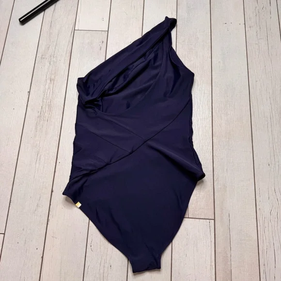 Summersalt Sidestroke One Piece One Shoulder Swimsuit Size 12 Navy Blue - Picture 6 of 9